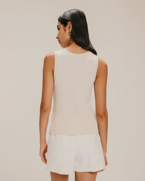 Top Sin Mangas Beige